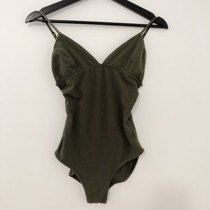 Urban Outfitters Olive Green Bodysuit